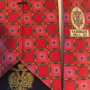 Men’s Faberge Abstract Orangish Tie 60”